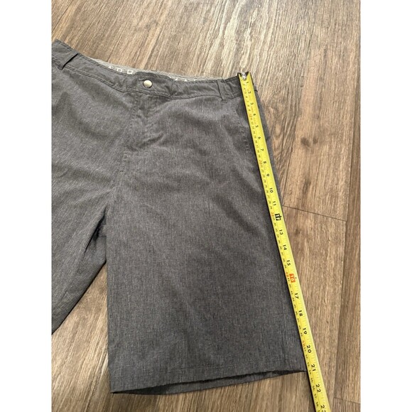 Abbot Main Mens Cargo Shorts 34 Black Performance Zip Pockets Lightweight Tie - Picture 4 of 9